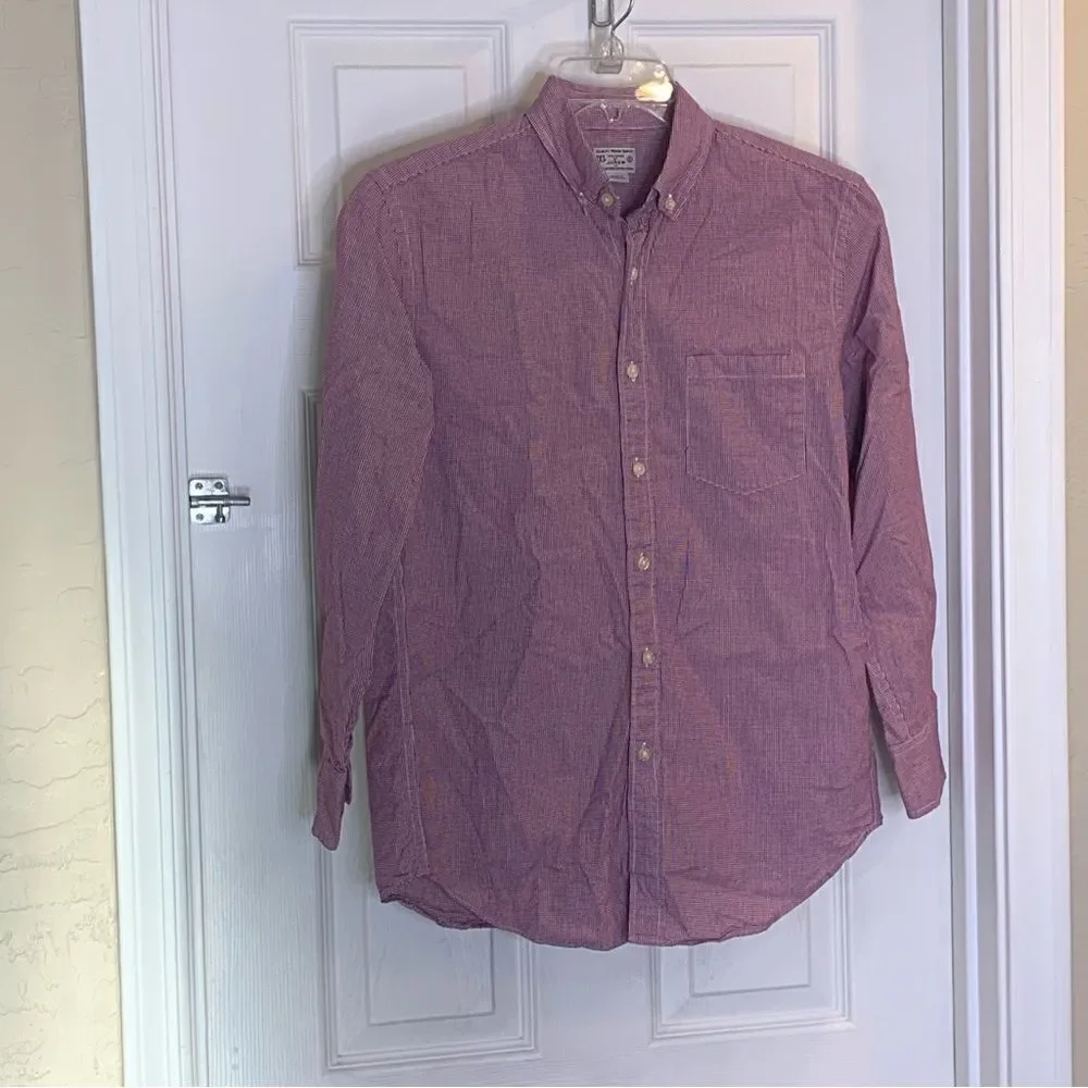 J Crew Button Down Raspberry Shirt Size Small